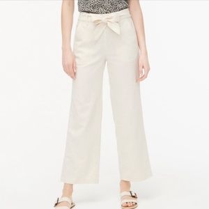 J.Crew Cropped Cream Linen Pants - NWT